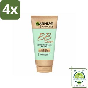 Garnier - SkinActive - BB Cream Classic Medium - 5-in-1 Verzorging - 50 ml - Voordeelverpakking - 4 stuks - BB crème - Gezichtsverzorging