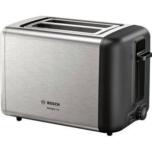 Bosch TAT3P420 broodrooster 2 snede(n) 970 W Zwart, Roestvrijstaal