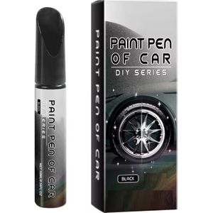 TLVX Zwarte Velgen Schade Reparatie Lakstift / Velg Schade Pen met Kwastje / Velgschade Verf Zwart / Lichtmetalen Velg Kras Herstel / Wielnaaf Reparatie Pen / Wieldoppen reparatie verf / Krassen verwijderen / Black / Permanent / Waterproof