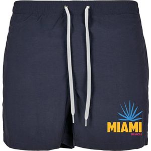 Mister Tee - Miami Beach Zwemshorts - XL - Donkerblauw