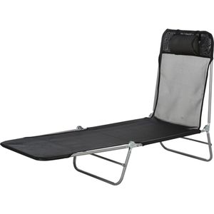 Outsunny Ligstoel liggen ligbank voor buiten stoel relax lounger lounger voor in het bad tweebenig 4 kleuren AU-1107-FQU8