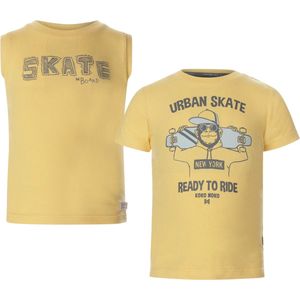 Koko Noko T-shirts Skate Yellow Duo pack maat 86