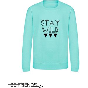 Be Friends Sweater - Stay wild - Vrouwen - Mint groen - Maat M