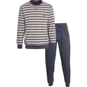 Paul Hopkins Heren Pyjama - Gestreept - Blauw/Grijs - Maat S