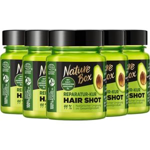 Nature Box - Avocado - Haar Shot - Haarverzorging - Voordeelverpakking - 5 x 60 ml