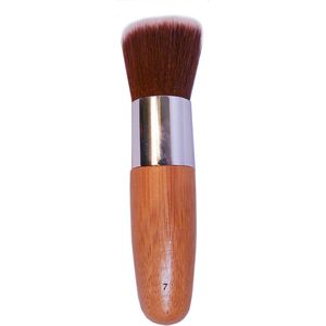 Cosm.Ethics Bar Gezichtskwast - Contour - Kunstharen - Luxe Bamboe handvat - Duurzaam Vegan