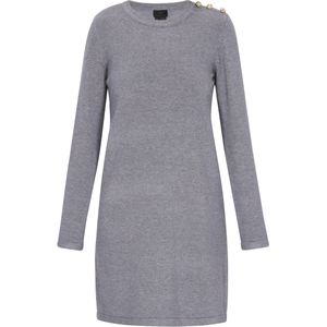 DreiMaster - Classic - Gebreide Jurk - Grijs - Korte Mouwen