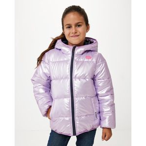 Shiny Padded Bear Jacket Meisjes - Lila - Maat 98-104