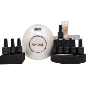 Unique – Gel Nagellak Starterspakket – UV Lamp + 5 Kleuren – Power Collection