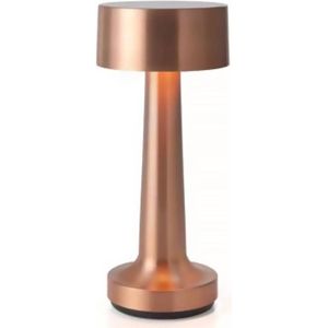 AXFU© luxe tafel lamp - Oplaadbaar en dimbaar - Moderne touch lamp - Brons - Nachtlamp draadloos - Horeca kwaliteit