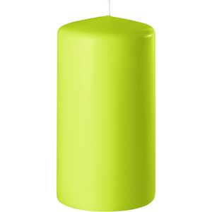 Enlightening Candles Cilinderkaars/stompkaars Lime groen - 6 x 12 cm - 45 Branduren