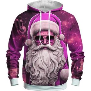 Grappige kersttrui voor heren met capuchon en zak