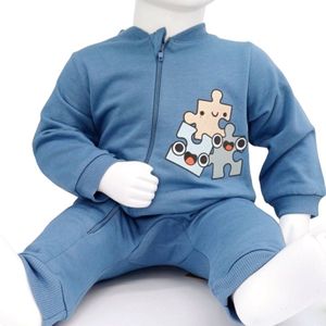 Biologisch Baby Pyjama met Rits – 3 tot 24 maanden