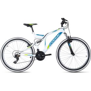 Ks Cycling Fiets 26 inch fully-mountainbike Zodiac met 21 versnellingen wit-groen - 48 cm
