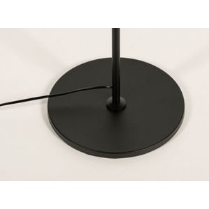 Zwarte Led Vloerlamp met Rookglas