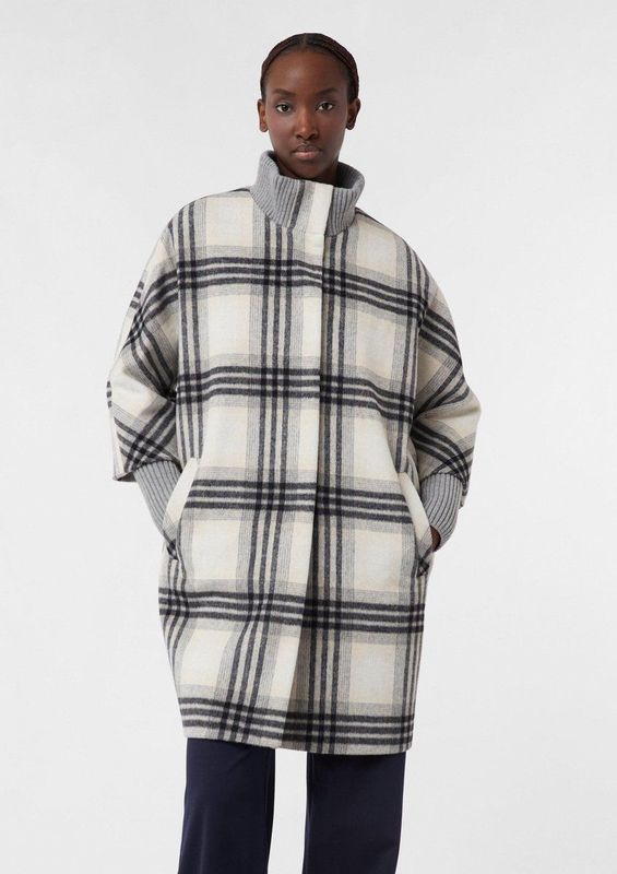 comma - Outdoor-Mantel - Geruite Jas - Hoogwaardige Flanel