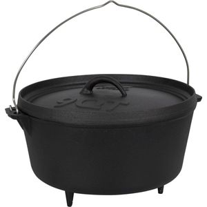 Bo-Camp Urban Outdoor Dutch Oven 9QT - Gietijzeren Braadpan voor Kampvuur en Oven