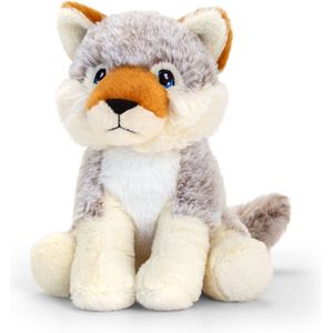 Keel Toys Knuffel - Wolf - Grijs - Dieren Knuffels - Pluche - 25 cm