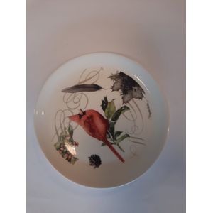 Nature's Journey Cardinal Dessert Plate Marjolein Bastin Red Bird 2008 DEMDACO