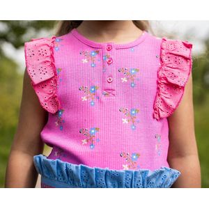 4PRESIDENT T-shirt meisjes - Mid Pink - Maat 110 - Meiden shirt