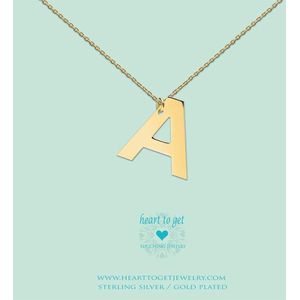 Heart to Get - Grote Letter T - Ketting - goudkleurig