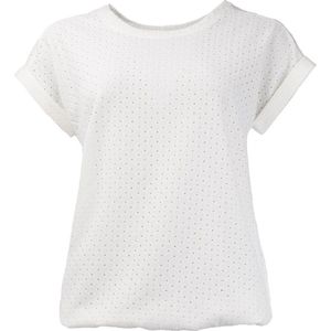 NED T-shirt Brisia Plain Ss Warpy 24s4 U193 01 03 Off White Dames Maat - S