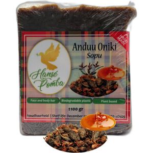 Hansé Pomba - Anduu Oniki Sopu - Zeep - 99% natuurlijk - Anduu wortel - Honing - Suriname