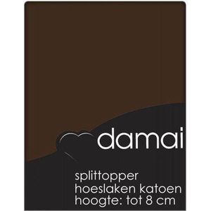 Split Topper Hoeslaken Damai Brownie 8 cm (Katoen) 160 x 210 cm