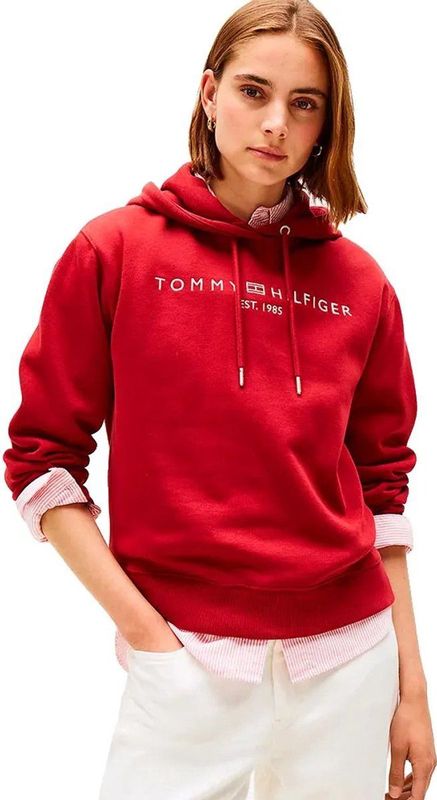 Tommy Hilfiger - MDRN REG CORP LOGO HOODIE - Regatta Red - Hoodie