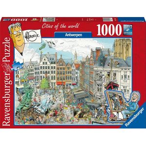 Fleroux - Antwerpen Puzzel (1000 stukjes) - Antwerpse Legende en Beroemdheden