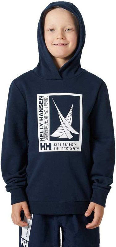 Helly Hansen Port Hoodie Blauw 10 Years Jongens,Meisjes