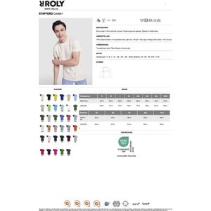 4 Pack T-shirts unisex met korte mouwen, 190 gram 'Stafford' Clay Orange - M