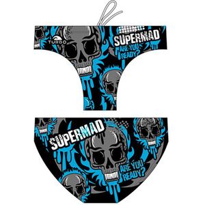 Turbo Supermad Zwemslip Blauw,Zwart S Man