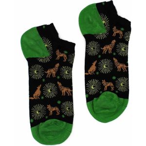 Hop Hare - Bamboe - Enkelsokken - Sneakersokken - Wolven - Vrolijke Sokken - maat 36-40