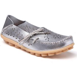 Provento - Dames Lederen Mocassins Comfortabele Loafer Plat Boot Schoenen - Slip-on Rijden Schoenen met Elegant Design