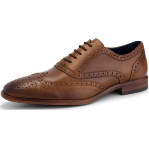 DenBroeck State St. Nette lage heren veterschoenen - Broques mannen - Cognac Bruin leer