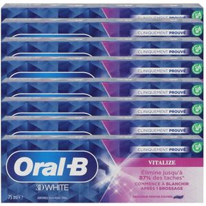 Oral-B 3D White Vitalize Tandpasta Family Pack – 8 × 75 ml