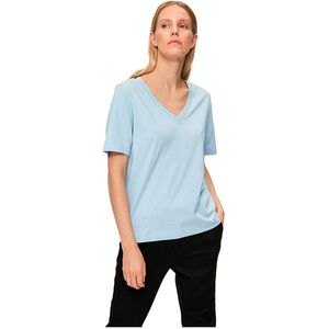 Selected SLFSTANDARD SS V-NECK TEE dames shirt blauw