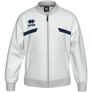 Errea Mick Bomber Jr Sweatshirt Wit Blauw - Sportswear - Kinderen
