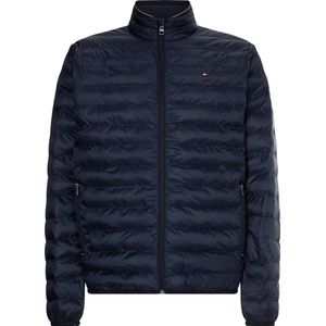 Tommy Hilfiger - Heren Jas zomer Core Packable Circular Jacket - Blauw - Maat XXL