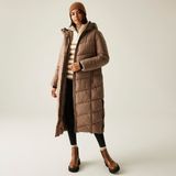 Eloria lange isolerende donsjas met capuchon voor dames