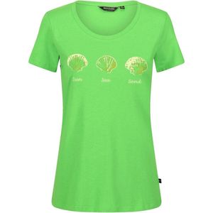 Het Regatta Filandra VI T-shirt met korte mouwen - dames - Coolweave - katoen - Groen