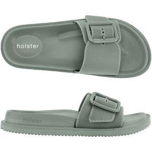 Holster Laze Slippers - Vegan Comfort - Podologisch Goedgekeurd - Waterbestendig - Groen