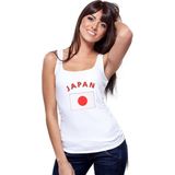 Witte dames tanktop met vlag van Japan Xl