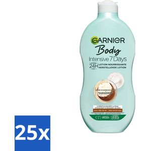 25 x Garnier - Body - Bodylotion - Intensive 7 Days - Herstellend - Karitéboter & Probiotica - 400 ml - Langdurige Hydratatie - Zachte Huid - Soepelheid - Herstellende Bodylotion