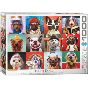 Eurographics puzzel Funny Dogs - Lucia Heffernan - 1000 stukjes