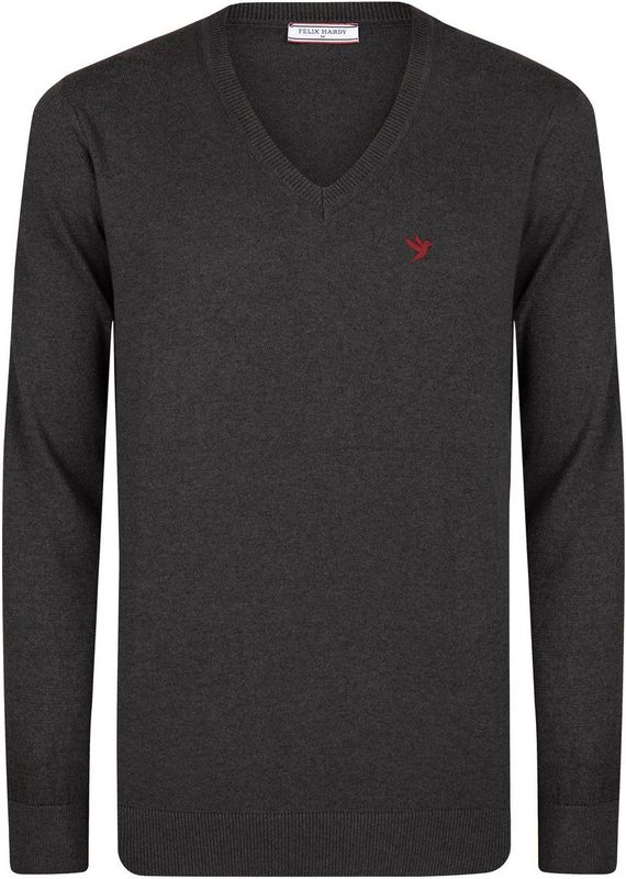 Felix Hardy Trui Met V-Hals - 100% Katoen Heren Antraciet - 2Xl