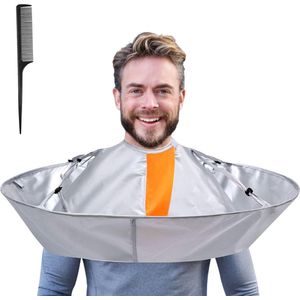 Haarmantel Cape Waterdicht Zwart - Kapsel Paraplu Mantel Opvouwbaar Schort - Kapper Haarbescherming Kappersmantel