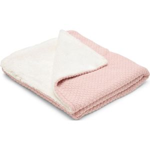 Gebreid Wiegdeken - Fleece - Roze - Essentials