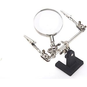 Derde hand - Vergrootglas met Klemmen - Solderen - Loeplamp - Dioptrie x4